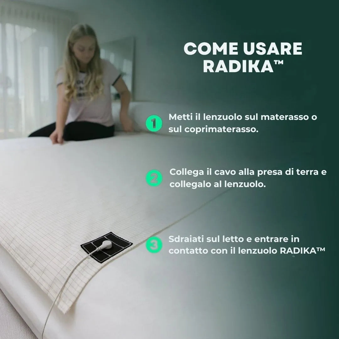 Radika™ - Lenzuolo Terapeutico per Dormire Meglio Senza Cambiare Abitudini.