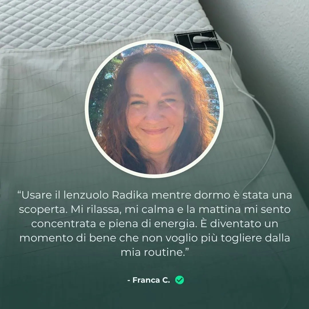 Radika™ - Lenzuolo Terapeutico per Dormire Meglio Senza Cambiare Abitudini.