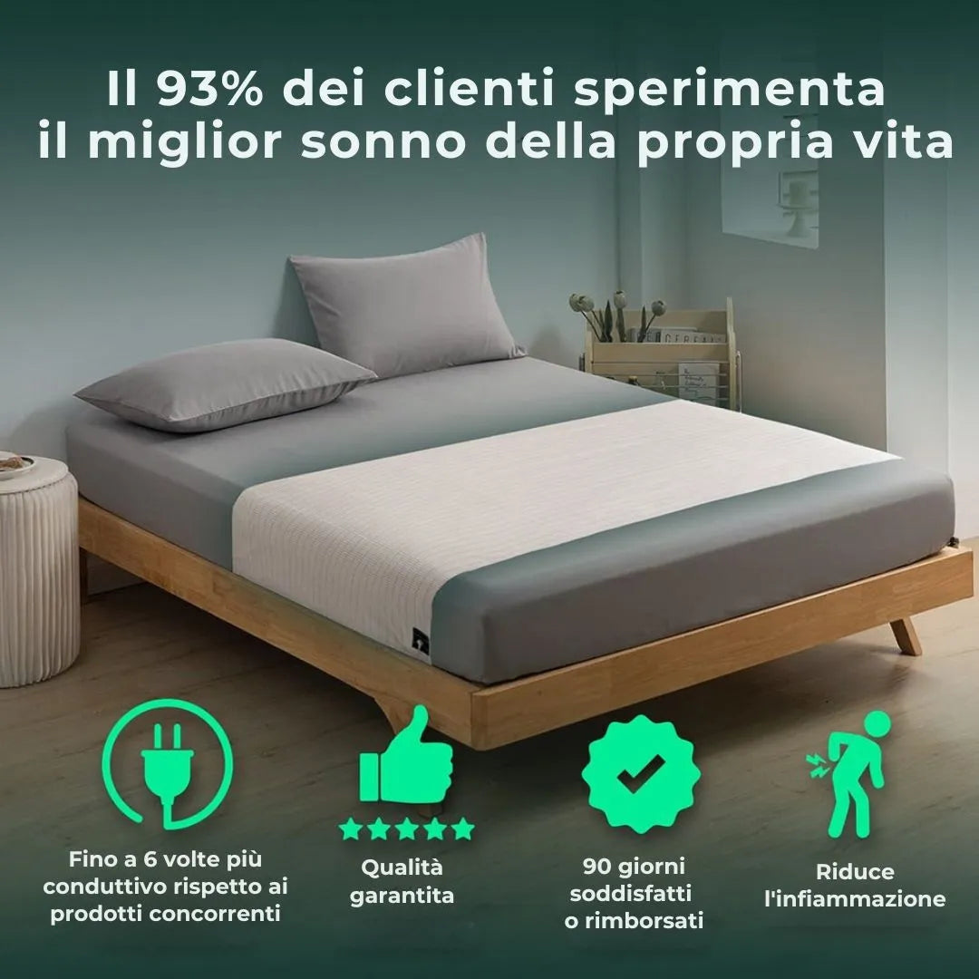 Radika™ - Lenzuolo Terapeutico per Dormire Meglio Senza Cambiare Abitudini.