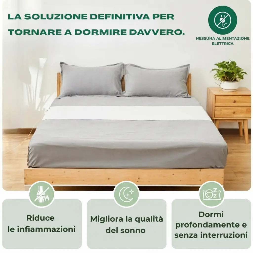 Radika™ - Lenzuolo Terapeutico per Dormire Meglio Senza Cambiare Abitudini.